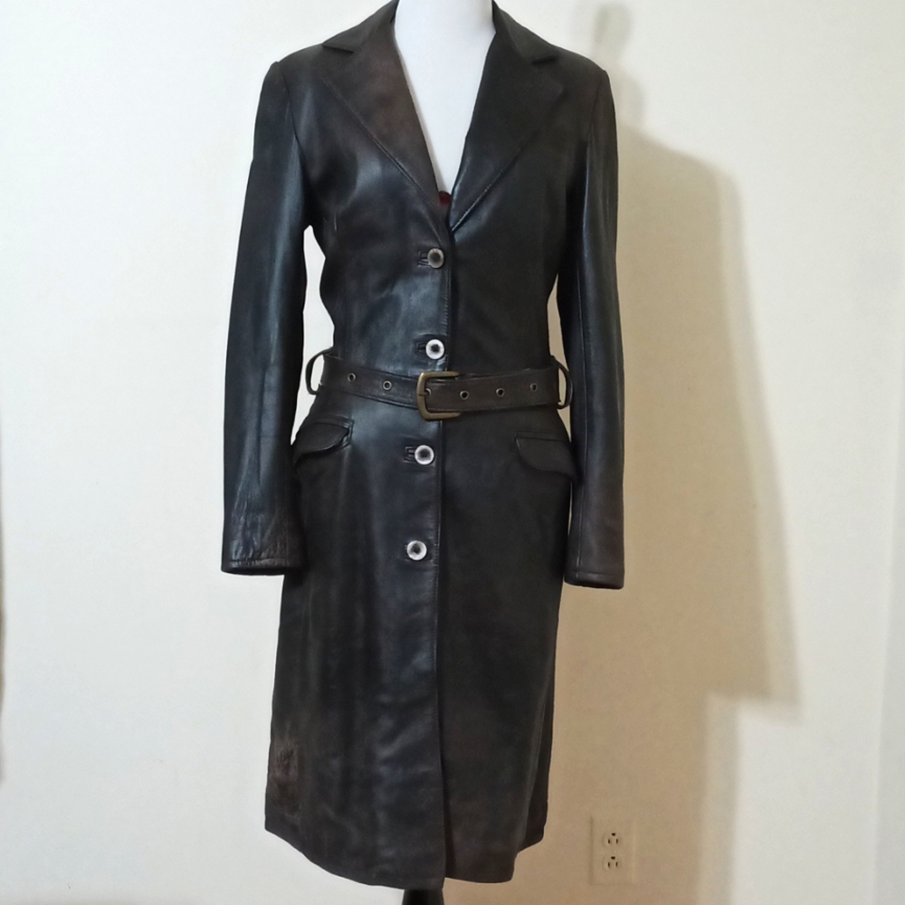 Like New Kor@Kor Genuine Leather Distressed Brown size 44